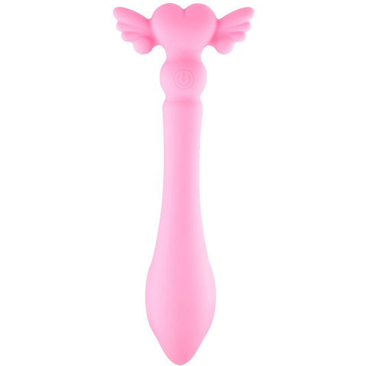 Angelic Pleasures Rechargeable 10-Function Pink Heart Massager