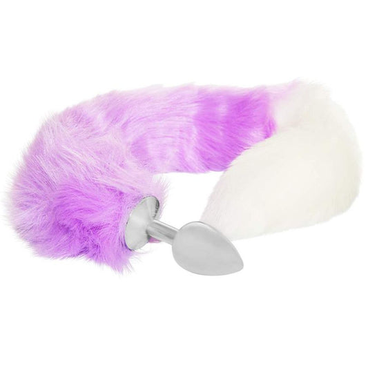 Lush Lavender Fur Tail Metal Plug