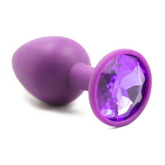 Royal Plum Jeweled Metal Plug