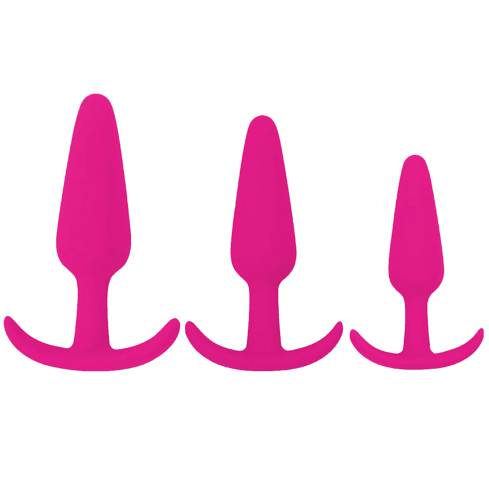 Curve Toys Gossip Rump Rockers Magenta Silicone Plug Set