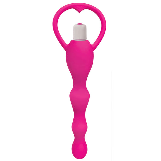 Curve Toys Gossip Rump Shaker Magenta Silicone 3 Speed Massaging Bead Plug