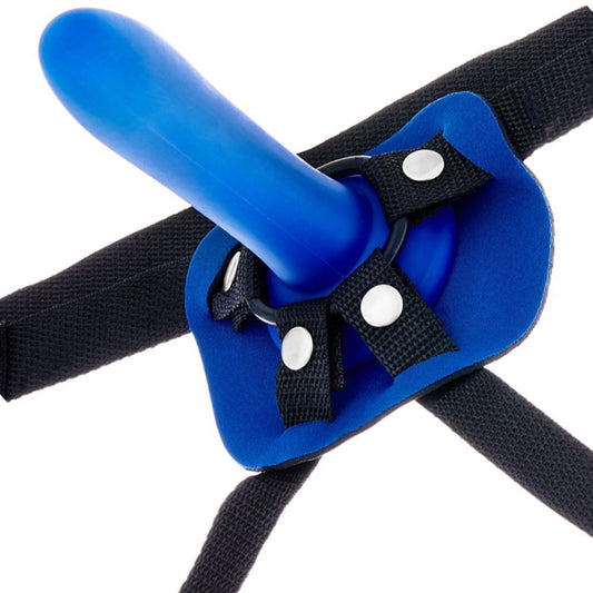Sapphire Seduction Blue 5.5 Inch Strap On Set