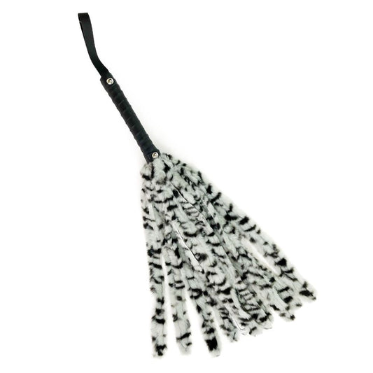 Snowcat White Leopard Faux Fur Flogger
