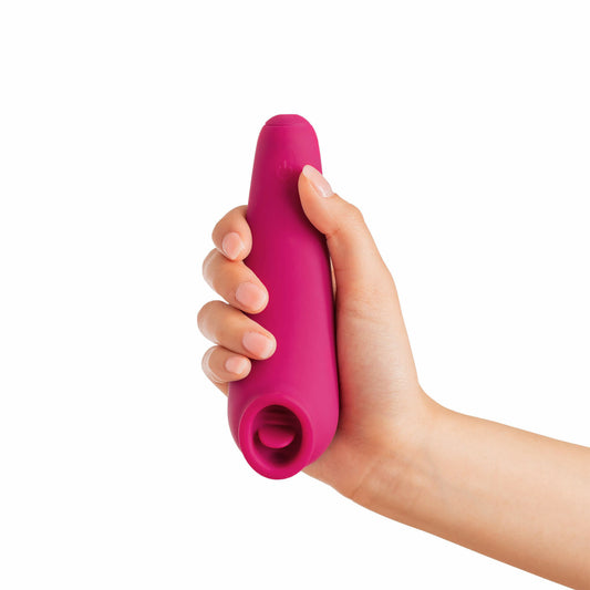 PlusOne Air Pulsing Rechargeable Waterproof Flutter Arouser Massager in Magenta