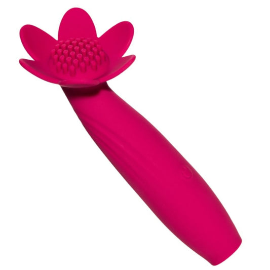 Floral Fun Dual-Sided Pink Waterproof Rechargeable Wand Massager
