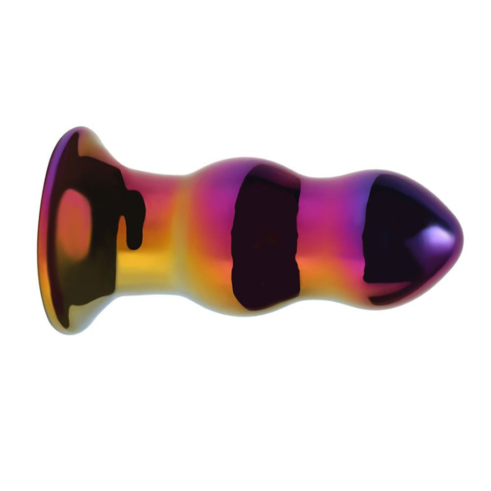 Bifrost Rainbow Iridescent Glass Massaging Plug