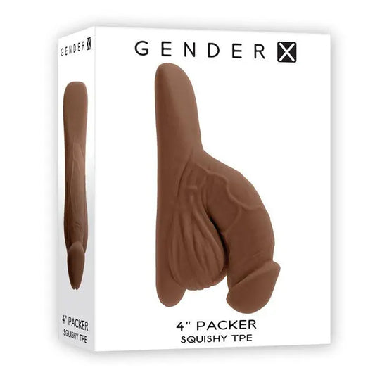 Gender X 4 Inch Squishy TPE Packer in Dark