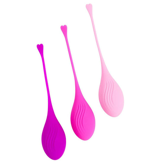 KegelQuest Weighted Kegel Training Ball Set of 3 in Pink Ombre