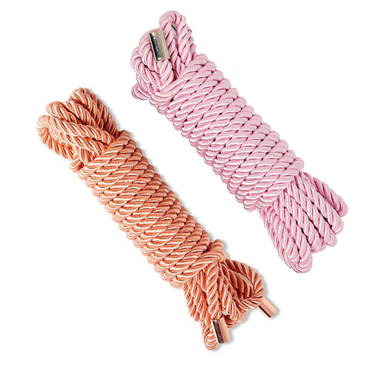 Pink + Rose Gold Silky Shibari Kinky Rope Twin Pack