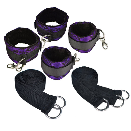 Purple Reign Lace Under Bed Kinky Cuffs