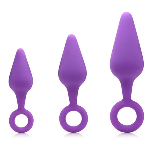 Curve Toys Gossip Rump Ringers Violet Silicone Plug Set