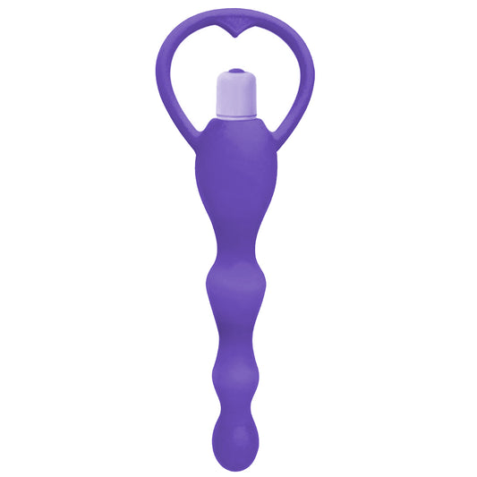 Curve Toys Gossip Rump Shaker Violet Silicone 3 Speed Massaging Bead Plug