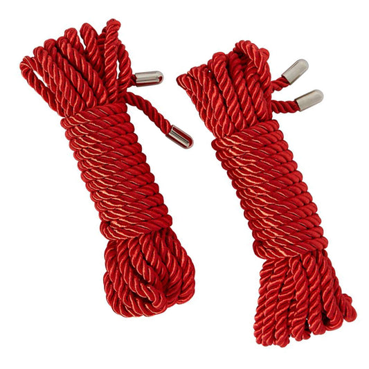 Stunning Scarlet Red Shibari Kinky Rope Twin Pack