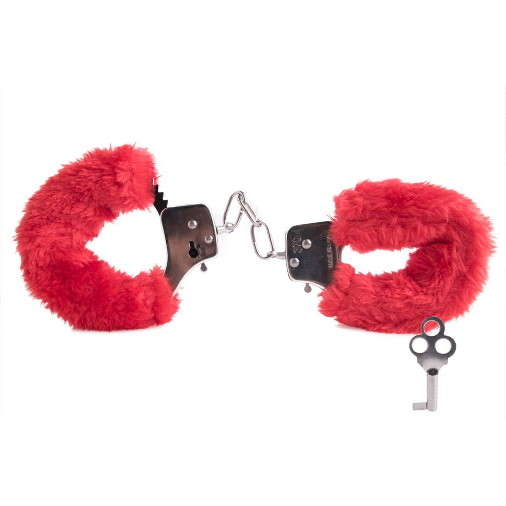 Stunning Scarlet Red Furry Fun Cuffs – Pon Farr Playground