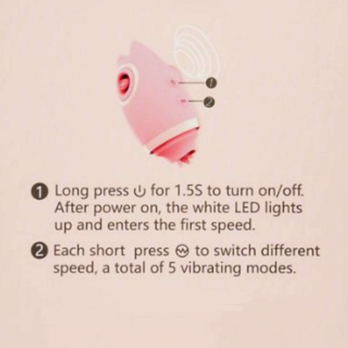 Pink Piggy 5-Speed Triple-Action Suction Massager