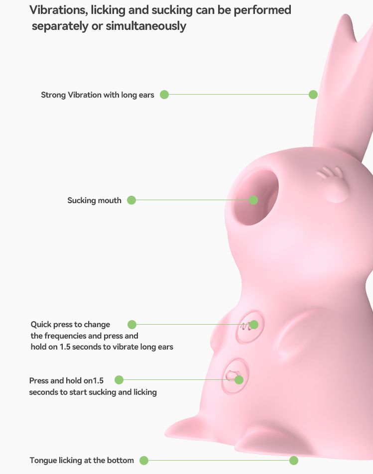 L'il Usagi 7-Mode Triple-Action Pink Bunny Massager